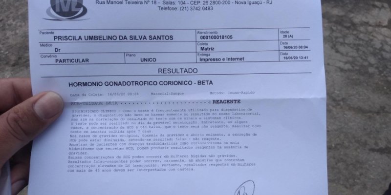 exame de gravidez
